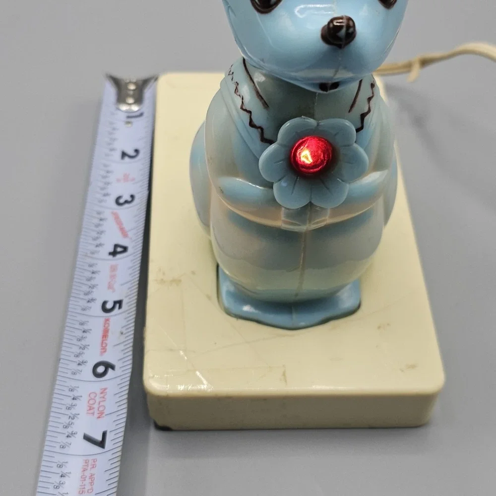 Vintage 50s Mouse Night Light Portable Lamp Made In USA Nursery Grandmacore